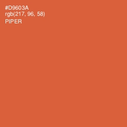 #D9603A - Piper Color Image