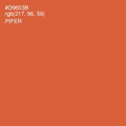 #D9603B - Piper Color Image