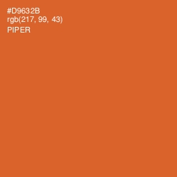 #D9632B - Piper Color Image