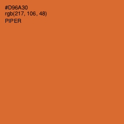 #D96A30 - Piper Color Image