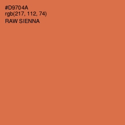 #D9704A - Raw Sienna Color Image