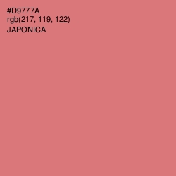 #D9777A - Japonica Color Image
