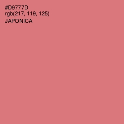 #D9777D - Japonica Color Image