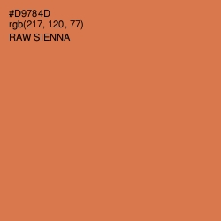 #D9784D - Raw Sienna Color Image