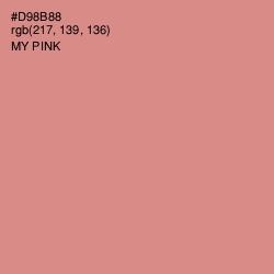 #D98B88 - My Pink Color Image