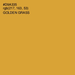 #D9A335 - Golden Grass Color Image