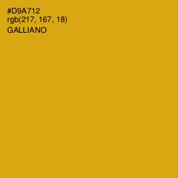 #D9A712 - Galliano Color Image