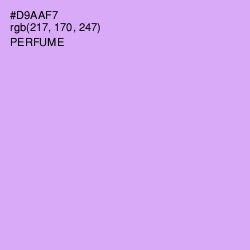 #D9AAF7 - Perfume Color Image