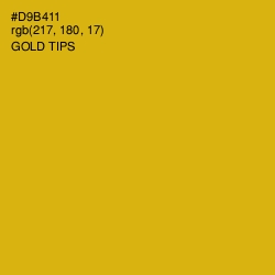 #D9B411 - Gold Tips Color Image