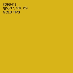 #D9B419 - Gold Tips Color Image