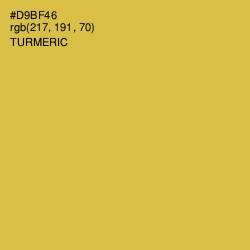 #D9BF46 - Turmeric Color Image