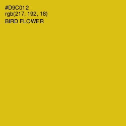 #D9C012 - Bird Flower Color Image