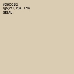 #D9CCB2 - Sisal Color Image