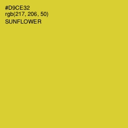 #D9CE32 - Sunflower Color Image