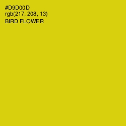 #D9D00D - Bird Flower Color Image