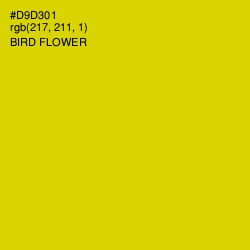 #D9D301 - Bird Flower Color Image