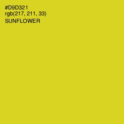 #D9D321 - Sunflower Color Image