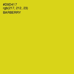 #D9D417 - Barberry Color Image