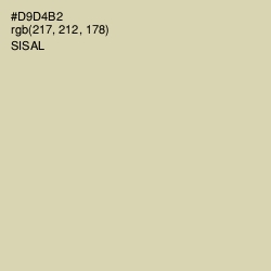 #D9D4B2 - Sisal Color Image