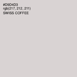 #D9D4D3 - Swiss Coffee Color Image