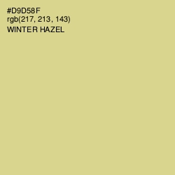 #D9D58F - Winter Hazel Color Image
