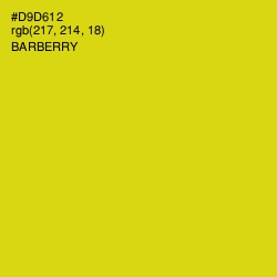 #D9D612 - Barberry Color Image