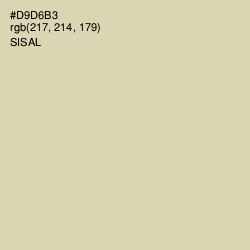 #D9D6B3 - Sisal Color Image