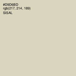 #D9D6BD - Sisal Color Image