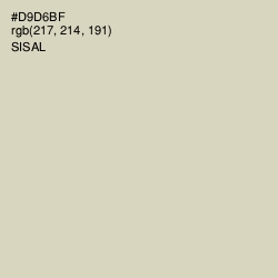 #D9D6BF - Sisal Color Image