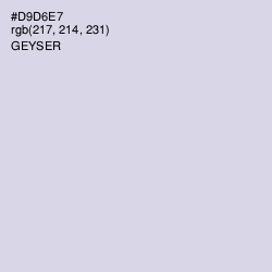 #D9D6E7 - Geyser Color Image