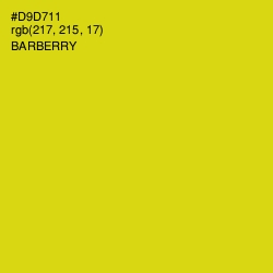 #D9D711 - Barberry Color Image