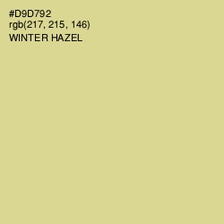 #D9D792 - Winter Hazel Color Image