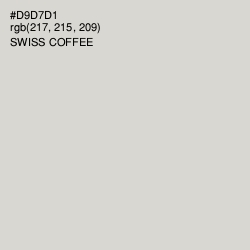 #D9D7D1 - Swiss Coffee Color Image