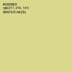 #D9D88D - Winter Hazel Color Image