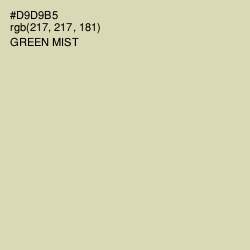 #D9D9B5 - Green Mist Color Image