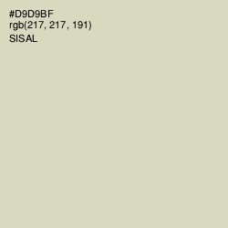 #D9D9BF - Sisal Color Image