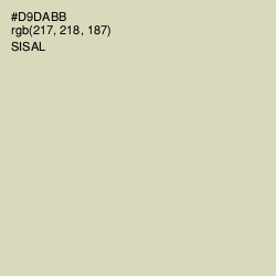 #D9DABB - Sisal Color Image