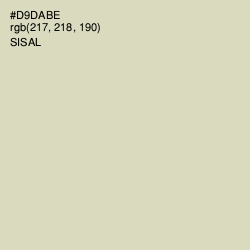 #D9DABE - Sisal Color Image