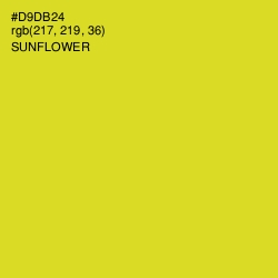 #D9DB24 - Sunflower Color Image