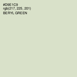 #D9E1C9 - Beryl Green Color Image