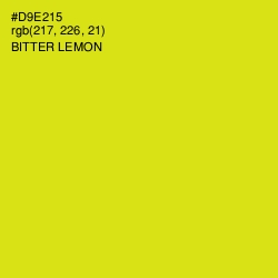 #D9E215 - Bitter Lemon Color Image