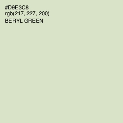#D9E3C8 - Beryl Green Color Image