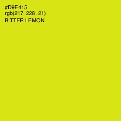 #D9E415 - Bitter Lemon Color Image