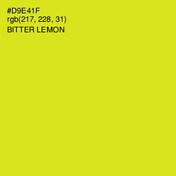 #D9E41F - Bitter Lemon Color Image