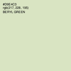 #D9E4C3 - Beryl Green Color Image
