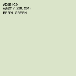 #D9E4C9 - Beryl Green Color Image