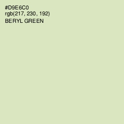 #D9E6C0 - Beryl Green Color Image