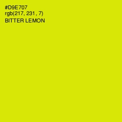 #D9E707 - Bitter Lemon Color Image