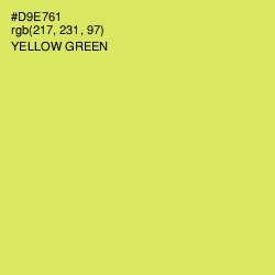 #D9E761 - Yellow Green Color Image