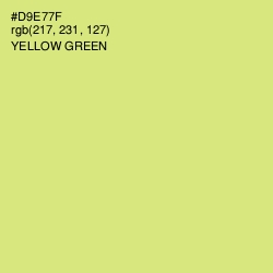 #D9E77F - Yellow Green Color Image